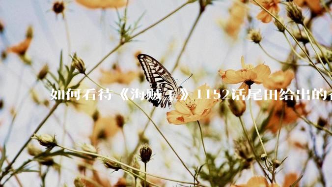 如何看待《海贼王》1152话尾田给出的香克斯断臂的解释？